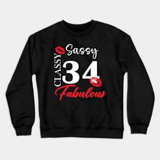 Sassy classy fabulous 44, 44th birth day shirt ideas,44th birthday, 44th birthday shirt ideas for her, 44th birthday shirts Crewneck Sweatshirt